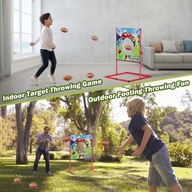 GRA w FOOTBALL AMERYKAŃSKI 3 CELE 4 PIŁKI DMUCHANE zabawa w ogrodzie 3+