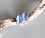 kwarc kocie oko oryginalne kolczyki - srebro 925