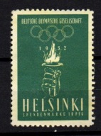 Znaczek Niemcy Igrzysk Olimpijskich w Helsinkach w 1952r.