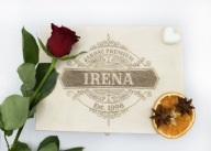 Drewniana skrzynka 22x16x8cm - Urodziny grawer grafika prezent