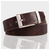 Mustang Pasek Skórzany Męski Brązowy Elegancki Do Spodni W Pasie 110 CM