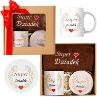 Prezent Upominek Zestaw Prezentowy Dzień Babci Dziadka Ręcznik Kubek