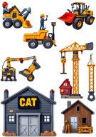 WYDRUK CUKROWY MASA Opłatek na tort BUDOWA KOPARKA BETONIARKA DZWIG