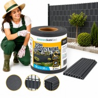 TAŚMA OGRODZENIOWA ANTRACYT 19x35m OSŁONA NA OGRODZENIA PANELOWE PŁOT +UV