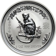 Lunar I - Rok Małpy 2004 r 1 oz - Ag 999 - RZADKA!