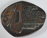 MEDAL 50LECIE ZAKŁADÓW METALOWYCH PREDOM MESKO W SKARŻYSKU KAMIENNA 1924-74