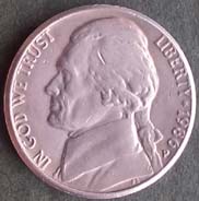 5 centów - 1986 "P" USA - Thomas Jefferson