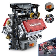 V8 ZESTAW MODELOWY SILNIKA, MINI V8, KTÓRE DZIAŁAJĄ, KLOCKI KONSTRUKCYJNE