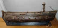 Stary model żaglowca do renowacji. Drewno.. Dla pasjonata kolekcjonera