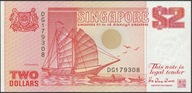 Singapur 2 dolary 1990 - stan bankowy UNC