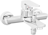 Bateria wannowo-prysznicowa jednouchwytowa ścienna Ferro Alba srebrny