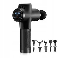 PISTOLET DO MASAŻU MASAŻER DO PLECÓW CIAŁA GUN 30 POZIOMÓW 10 KOŃCÓWEK 120W