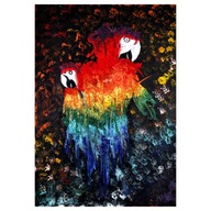 Obraz na płótnie " Papugi " Autor: Grzegorz Zalewski