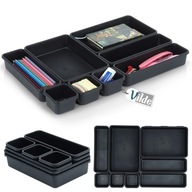 8x Organizer MODUŁOWY pudełka pojemniki wkład do szuflady przechowywania