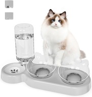 ZESTAW MISKA DLA KOTA POIDŁO 3 W 1 NA KARMĘ SUCHĄ WODĘ DLA PSA I KOTA