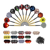 LOTKI DO DARTA 12 RZUTEK 42 PIÓRKA 100 GROTÓW ZESTAW DUŻY WOREK