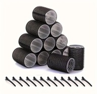 12 wałków + 12 klipsów samoprzylepnych do kręcenia włosów – Zestaw DIY