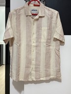 U Koszula Primark Sronghold kremowa ozdobny ścieg pasy bawełna rozmiar L