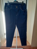 bpc bonprix collection spodnie strecz dżins proste wysoki stan 46 granatowe