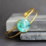 Bransoletka damska Mandala Premium Handmade Turkus boho hippie