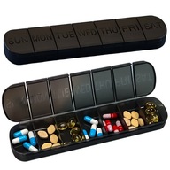 Organizer na LEKI Pigułki POJEMNIK Tygodniowy na 7 Dni Tygodnia ZAMYKANY