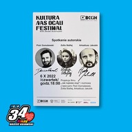 PLAKAT Z AUTOGRAFAMI -PIOTR DOMALEWSKI, ZOFIA STAFIEJ, ARKADIUSZ JAKUBIK