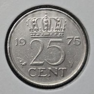 *HOLANDIA [0037]*25 centów 1975 Juliana (królowa Holandii), Korona 25 CENT