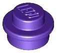LEGO 4073 Płytka 1x1 okrągła Ciemny fiolet 17szt N