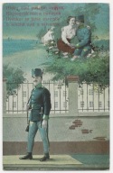 i98 CK KuK Żołnierz BAGNET Karabin na Warcie myślami z ukochaną 1910 r