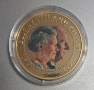 Wyspy Cooka 1 dolar, 2007r. głowy Elżbiety i Filipa BCM