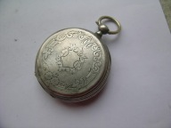 Srebrny,męski zegarek kieszonkowy