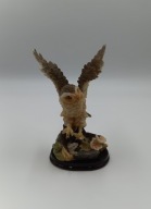 Sowa podrywa się do lotu - świetna kolekcjonerska figurka - vintage 15cm