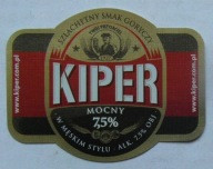 ETYKIETA PIWO KIPER MOCNY BROWAR SULIMAR PIOTRKÓW