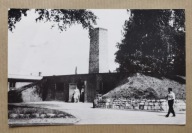 Oświęcim Auschwitz krematorium 1966 PRL kartka pocztowa obóz