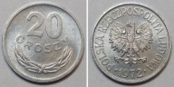 20 gr groszy 1972 MENNICZY st. 1 PIĘKNE