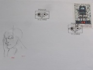 Czechy - Europa CEPT 1993 - malarstwo współczesne - Mi. 5 FDC