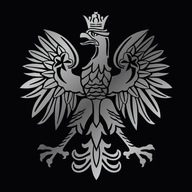 Naklejka Orzeł Srebrny Godło Polski rozm. S