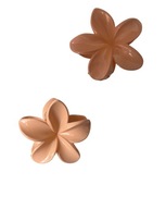 Spinka do włosów kwiatek łososiowa klamra duża ozdobna elegancka