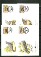 A51438)WWF-FDC Gady i Plazy: Turks + Caicos-Inseln 777 - 780