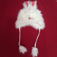 Zimowa czapka futrzana dziecięca królik- 2-4 latka