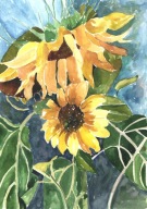 =KWIACIARNIA= Obraz =martwa natura=KWIATY=akwarela=