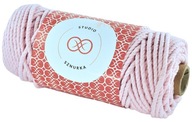 Sznurek do makram 3PLY - kolor JASNY RÓŻ skręcany 3mm-50m