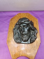 płaskorzeźba figurka obrazek zawieszka głowa JEZUS z koroną cierniową