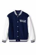 Granatowo-biała bomberka bluza varsity Yale University S męska bejsbolówka