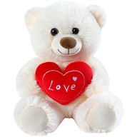 DUŻY MISIEK MIŚ PLUSZOWY Z SERCEM LOVE PLUSZAK NA PREZENT WALENTYNKI MASKOT