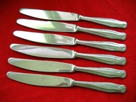 GERLACH stainless Poland NOŻE Obiadowe ROCOCO komplet 6 szt NOWE NIEUŻYWANE