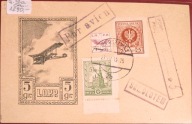 Kartka poczta Lotnicza L.O.P.P. Zn. Fi. 189 i 208