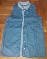 Koszula bluzka jeansowa bez rekawów Asos M