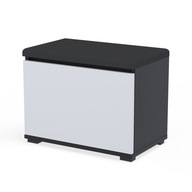 Szafka na buty z siedziskiem 60 cm biała – nowoczesna, do przedpokoju