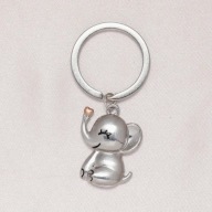 Słonik na szczęście Serce Trąba w górę Brelok do kluczy Zawieszka Słoń